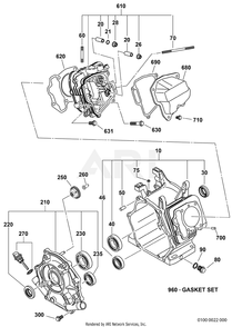 Part Location Diagram of 20B-10102-51 Subaru Crankcase Complete