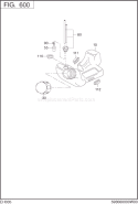 Fuel Lubricant Diagram and Parts List for EH035AX0203  Subaru Engine