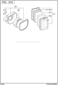 Part Location Diagram of 274-32604-10 Subaru Air Cleaner Ay