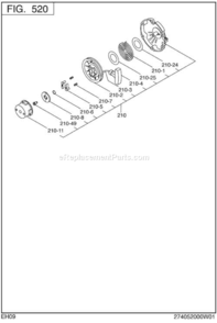 Page G Diagram and Parts List for EH090D45041  Subaru Engine