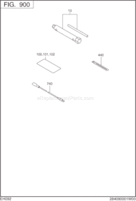 Accessories Label Diagram and Parts List for EH092D42000  Subaru Engine