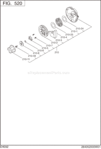 Page G Diagram and Parts List for EH092D42000  Subaru Engine