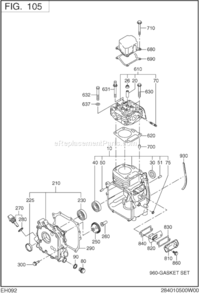 Part Location Diagram of 284-99002-17 Subaru Gasket Set