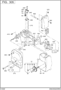 Part Location Diagram of 284-34101-13 Subaru Exhaust Pipe