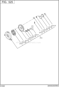 Part Location Diagram of 284-50221-10 Subaru Recoil Starter Ay