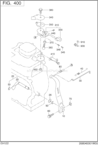 Governor,Operation Diagram and Parts List for EH122B00110  Subaru Engine