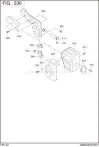 Page E Diagram and Parts List for EH122B02030  Subaru Engine