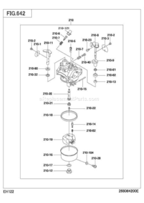 Page H Diagram and Parts List for EH122B72120  Subaru Engine