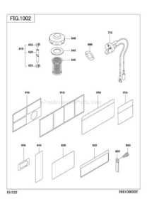 Page I Diagram and Parts List for EH122D46040  Subaru Engine