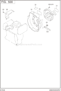Cooling,Starting Diagram and Parts List for EH122D46420  Subaru Engine