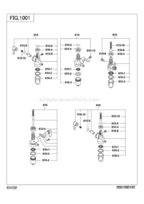Tandoku-Hasso-Buhin Diagram and Parts List for EH122D52030  Subaru Engine