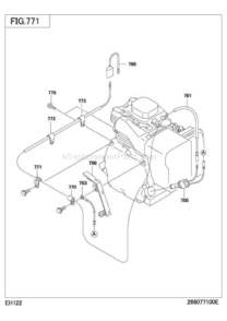 Oil Sensor Diagram and Parts List for EH122D52030  Subaru Engine