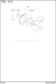Page D Diagram and Parts List for EH122YD1011  Subaru Engine