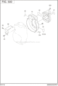Cooling,Starting Diagram and Parts List for EH172B60100  Subaru Engine