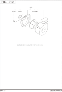 Page D Diagram and Parts List for EH172B60200  Subaru Engine