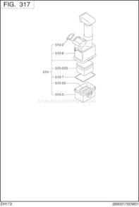 Page D Diagram and Parts List for EH172B74000  Subaru Engine