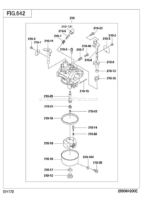 Page H Diagram and Parts List for EH172D21510  Subaru Engine