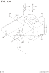 Page M Diagram and Parts List for EH172D22021  Subaru Engine