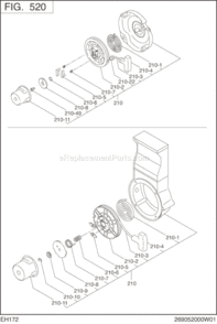 Page I Diagram and Parts List for EH172D60150  Subaru Engine