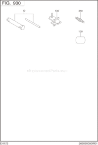 Accessories Label Diagram and Parts List for EH172D60380  Subaru Engine