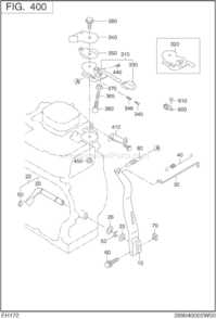 Governor,Operation Diagram and Parts List for EH172D62050  Subaru Engine