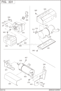 Page F Diagram and Parts List for EH172YS0900  Subaru Engine