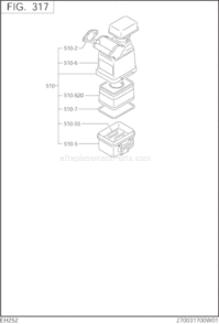 Page D Diagram and Parts List for EH252B71010  Subaru Engine