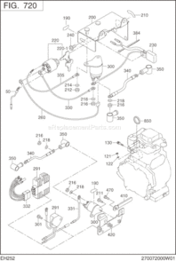 Page M Diagram and Parts List for EH252BS7150  Subaru Engine
