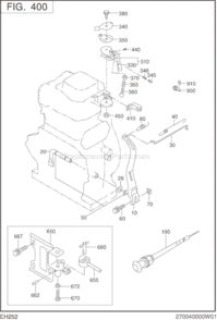 Governor,Operation Diagram and Parts List for EH252D50390  Subaru Engine