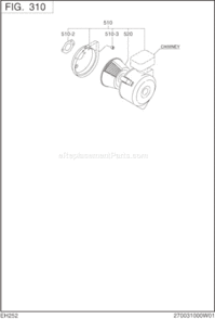 Page D Diagram and Parts List for EH252D62023  Subaru Engine