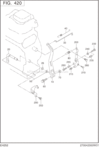 Governor,Operation Diagram and Parts List for EH252DS0720  Subaru Engine