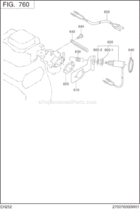 Solenoid Diagram and Parts List for EH252DS2340  Subaru Engine