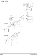 Part Location Diagram of 279-23501-27 Subaru Piston Ring Set