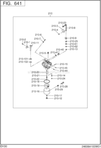 Page K Diagram and Parts List for EH300B67001  Subaru Engine