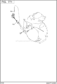 Page M Diagram and Parts List for EH300D00250  Subaru Engine