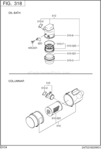 Part Location Diagram of 246-32611-00 Subaru Air Cleaner Ay