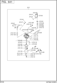 Page K Diagram and Parts List for EH340JG1082  Subaru Engine