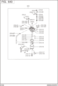 Page K Diagram and Parts List for EH360D00230  Subaru Engine