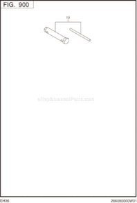 Accessories Label Diagram and Parts List for EH360D50020  Subaru Engine