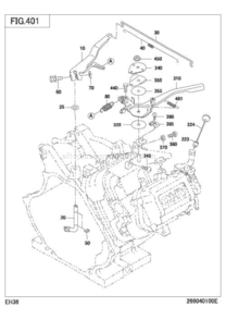 Governor Operation Diagram and Parts List for EH360D60120  Subaru Engine
