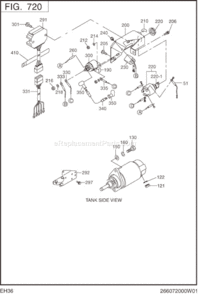 Page M Diagram and Parts List for EH360DS2150  Subaru Engine