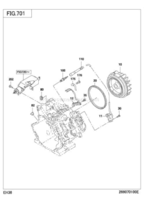 Electric Device Grou Diagram and Parts List for EH360DS6230  Subaru Engine