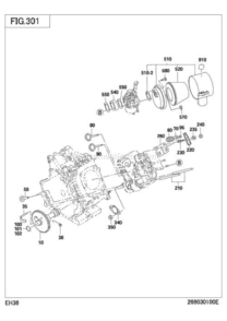 Intake Exhaust Group Diagram and Parts List for EH360YS2400  Subaru Engine