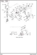 Electric Device Diagram and Parts List for EH360DS2350  Subaru Engine