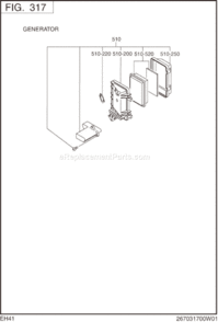 Page D Diagram and Parts List for EH410D21030  Subaru Engine