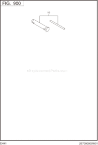 Accessories Label Diagram and Parts List for EH410D62221  Subaru Engine