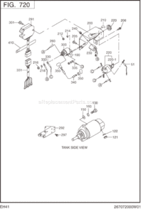 Page M Diagram and Parts List for EH410YS2430  Subaru Engine
