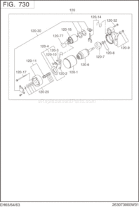 Page K Diagram and Parts List for EH650DA0010  Subaru Engine