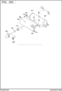Page E Diagram and Parts List for EH650DA0010  Subaru Engine