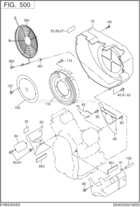 Cooling,Starting Gr Diagram and Parts List for EH650DA0010  Subaru Engine